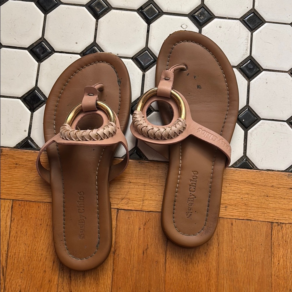 See By Chloe Pink Hana Sandals